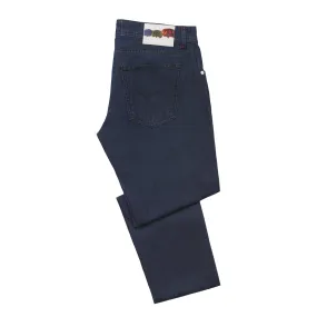  Marco Pescarolo Slim-Fit Cotton and Silk-Blend Denim Blue Jeans