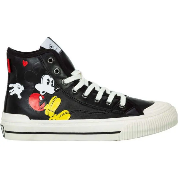 Master of Arts Mickey Graphic High Top Sneakers, Black