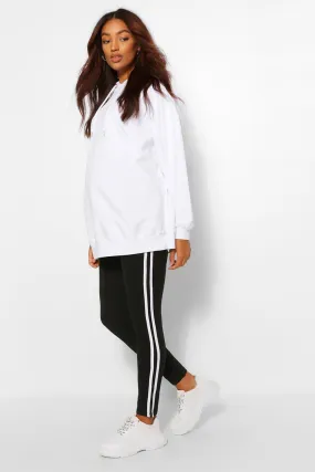 Maternity Side Stripe Over The Bump Leggings