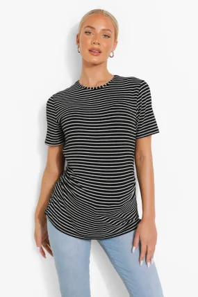 Maternity Stripe Short Sleeve T-shirt