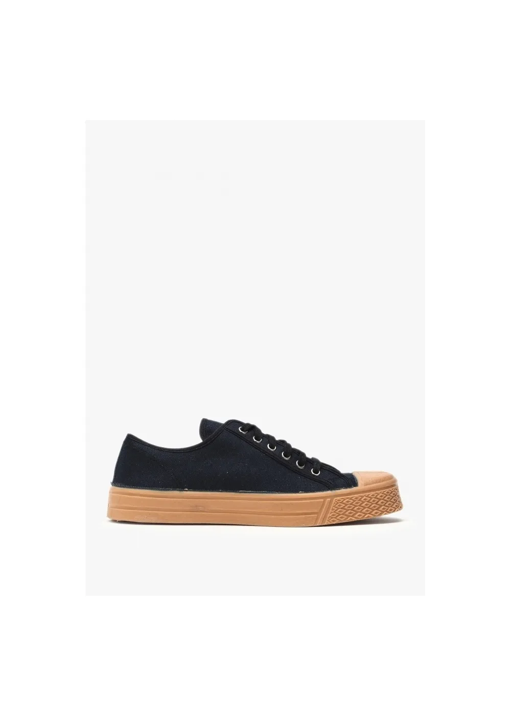 Men’s Military Gum Sole Black Low-Top Trainers