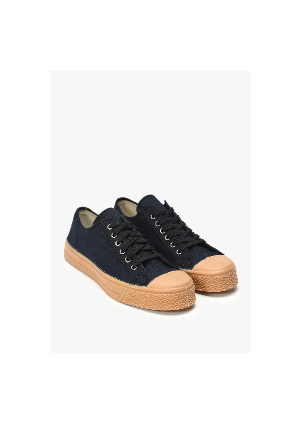 Men’s Military Gum Sole Black Low-Top Trainers