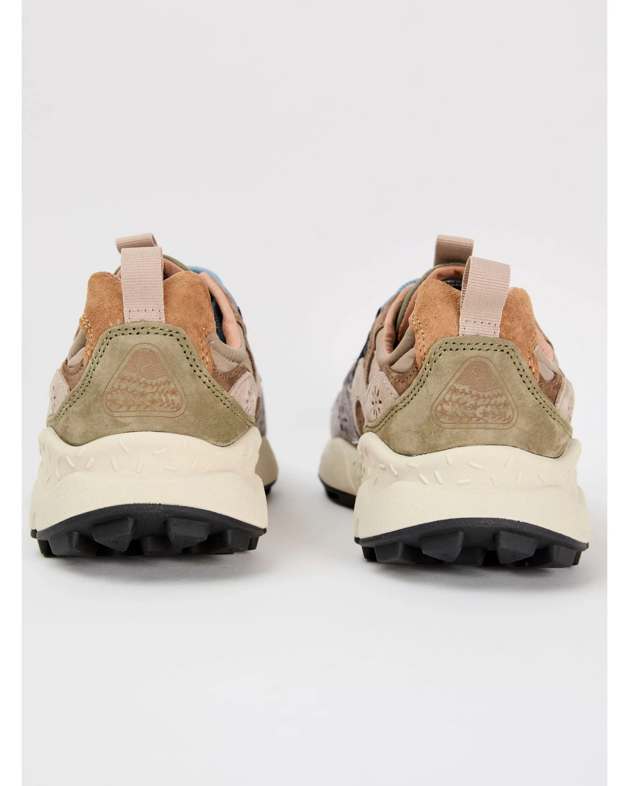 Mens Yamano 3 Trainers Military Grey & Light Brown