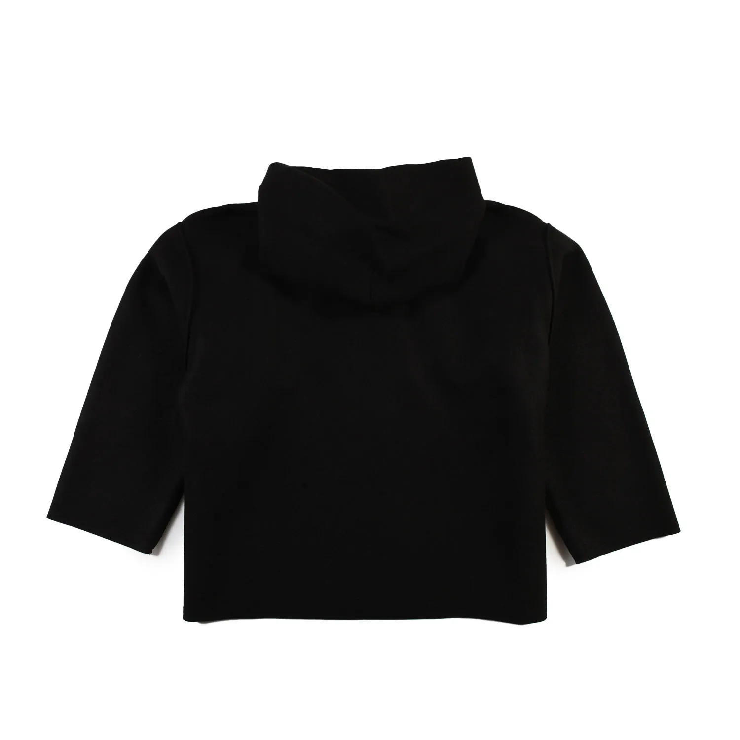 Mm6 Maison Margiela Black Mm6 Maxi Hoodie For Teen Girls