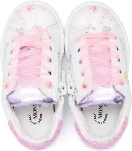 Monnalisa Disney-print sneakers White