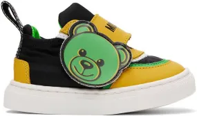 Moschino Baby Yellow & Black Teddy Sneakers