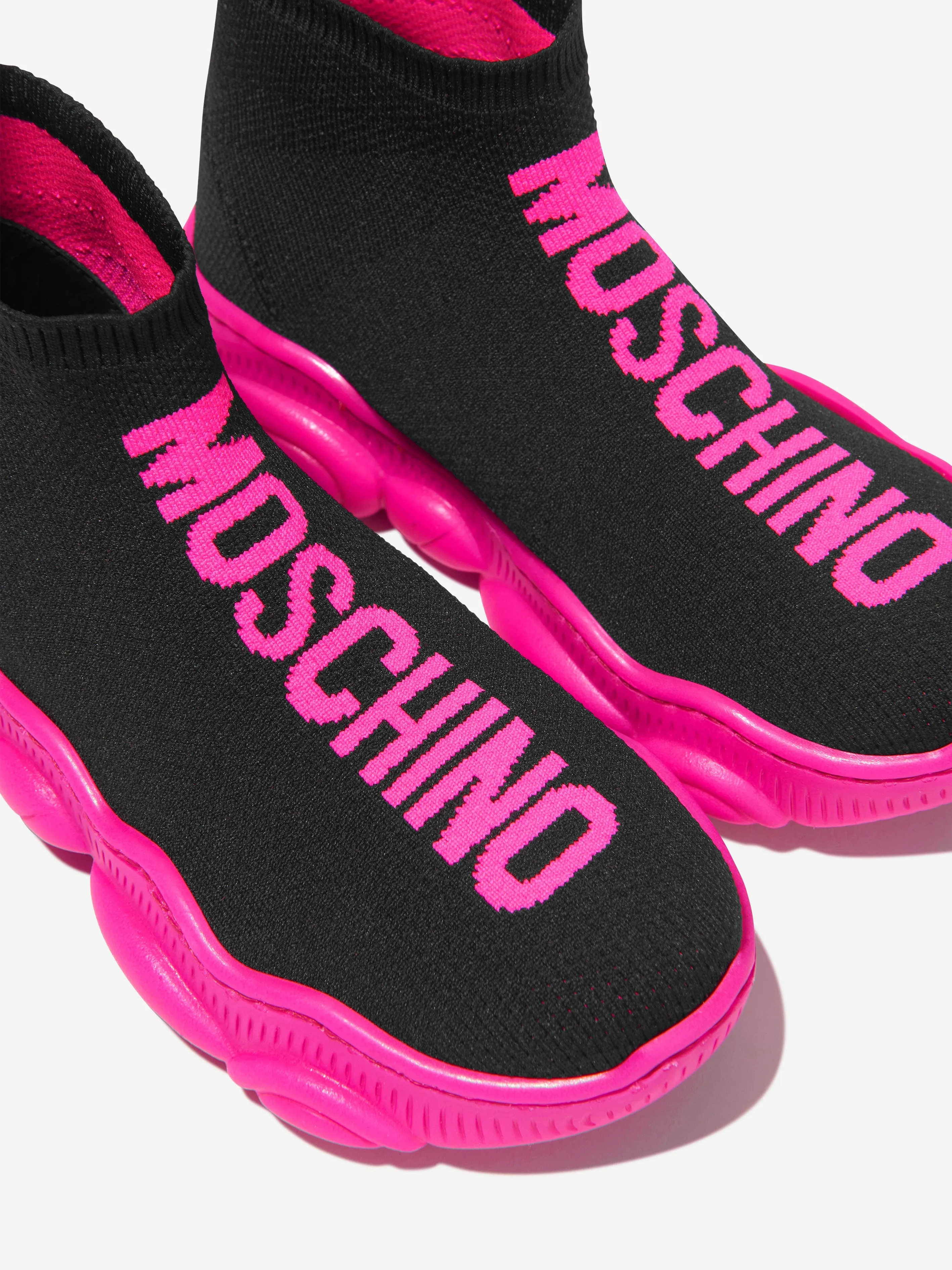 Moschino Girls Logo Sock Trainers