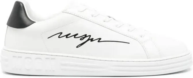 MSGM Iconic leather sneakers White