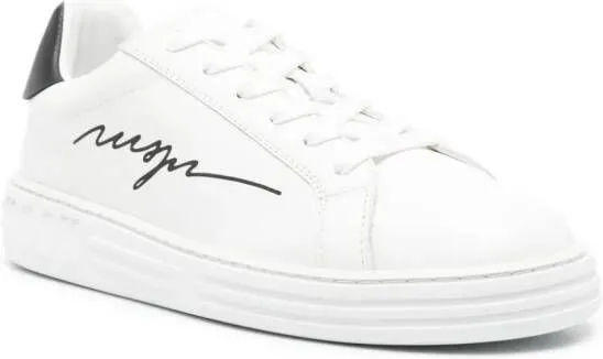 MSGM Iconic leather sneakers White