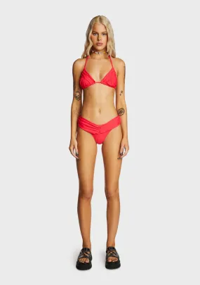 Much Needed Relaxation Bikini Set - Red-