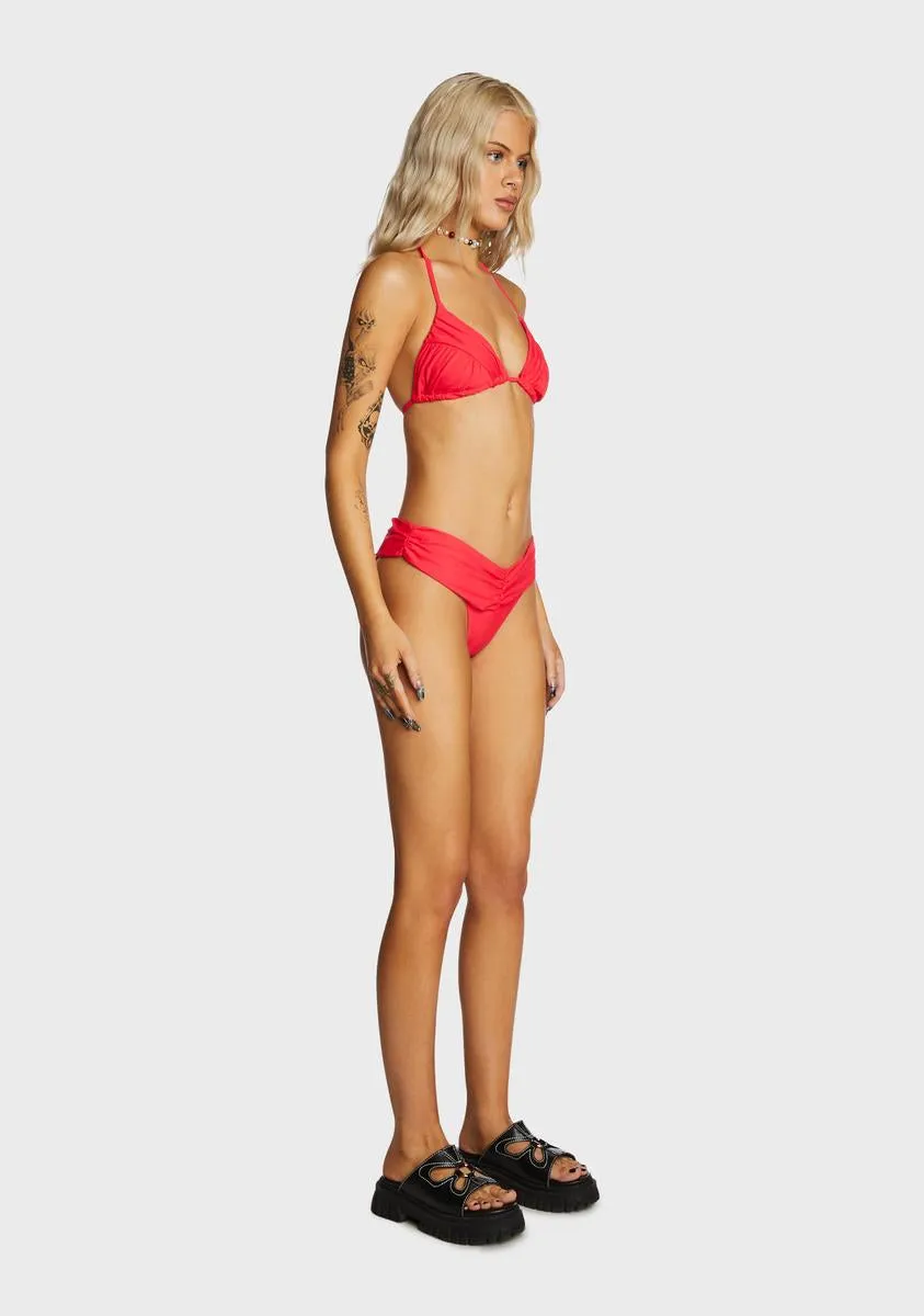 Much Needed Relaxation Bikini Set - Red-