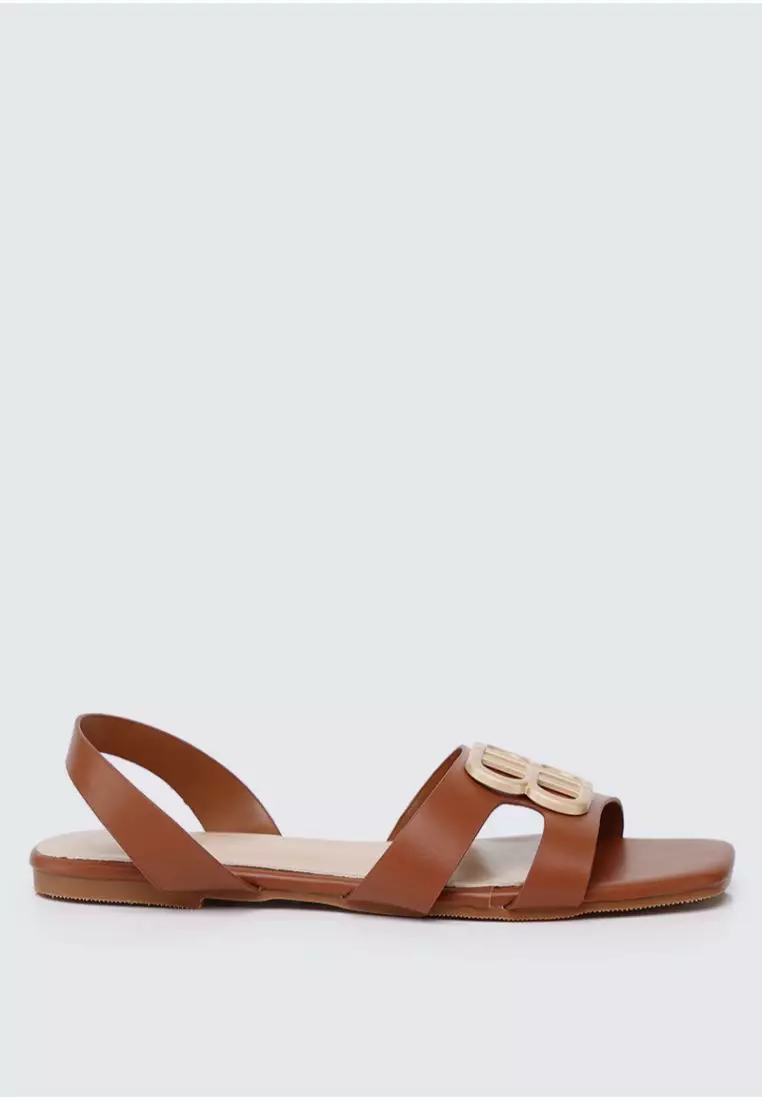 My Ballerine My Ballerine Berenice Comfy Sandals In Brown