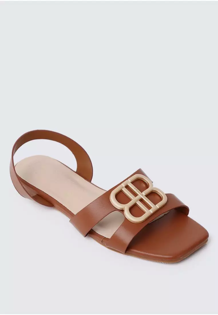 My Ballerine My Ballerine Berenice Comfy Sandals In Brown