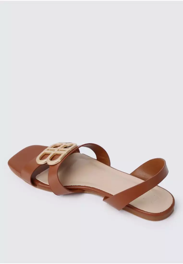 My Ballerine My Ballerine Berenice Comfy Sandals In Brown