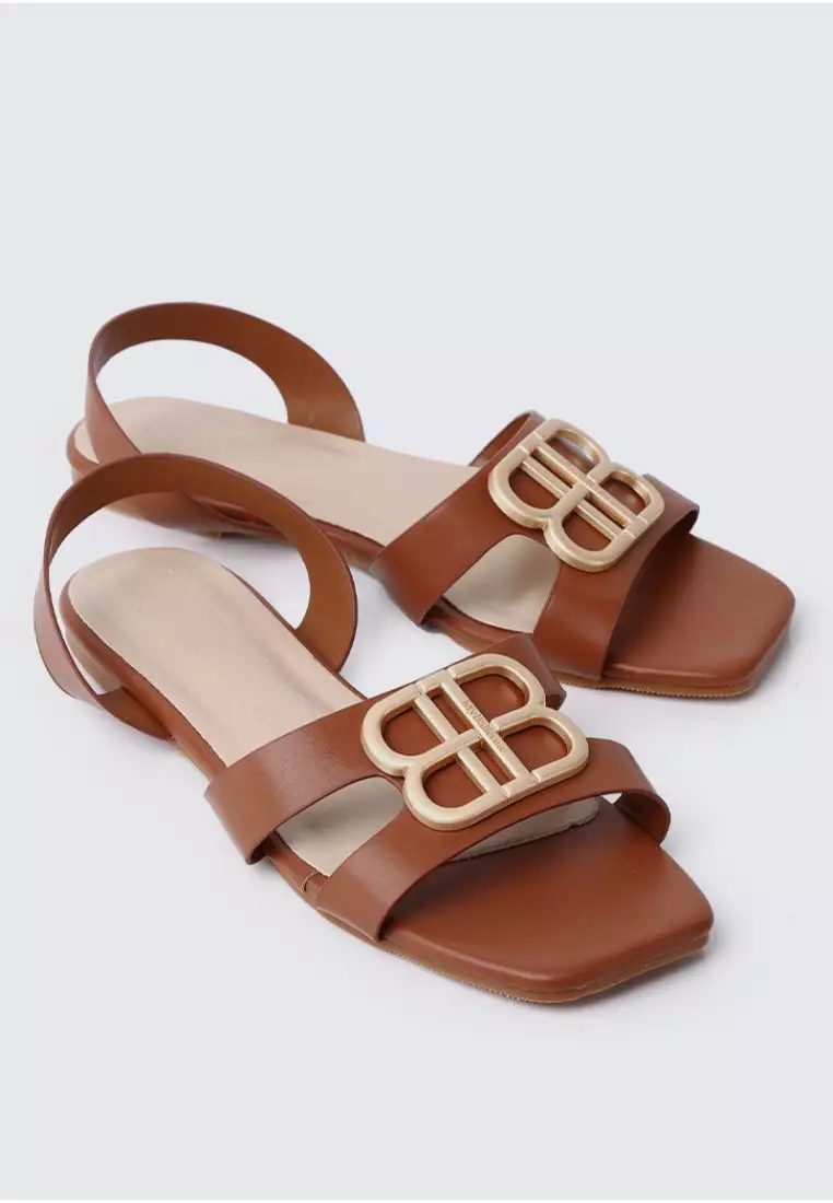 My Ballerine My Ballerine Berenice Comfy Sandals In Brown