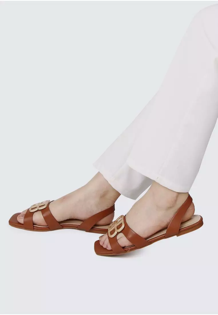 My Ballerine My Ballerine Berenice Comfy Sandals In Brown