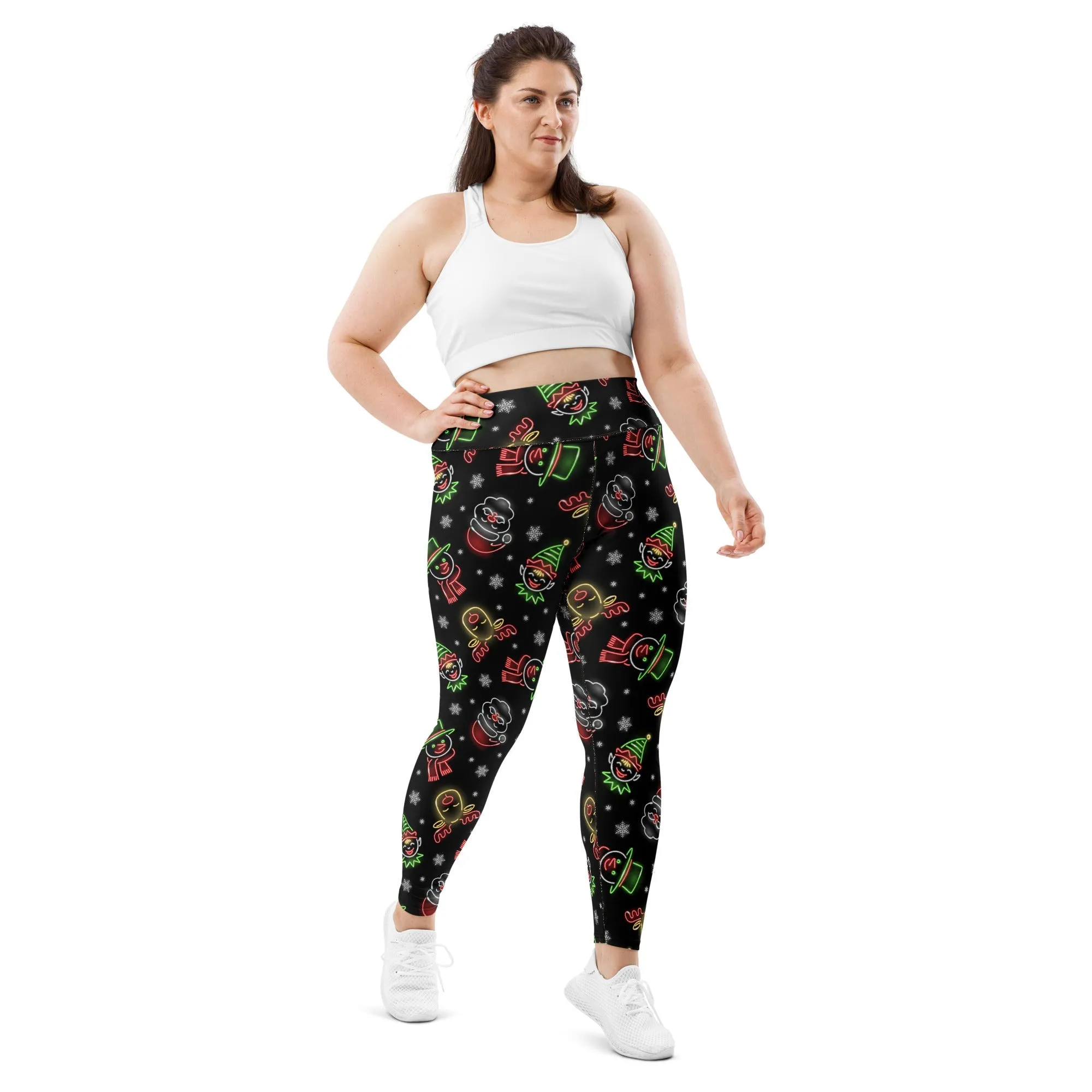 Neon Christmas Plus Size Leggings