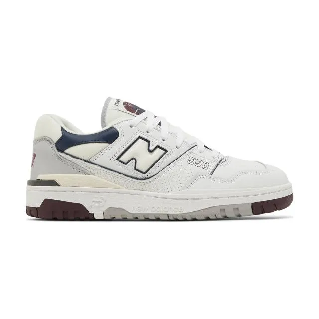 New Balance 550 (White Indigo Burgundy/ White/ Natural I...