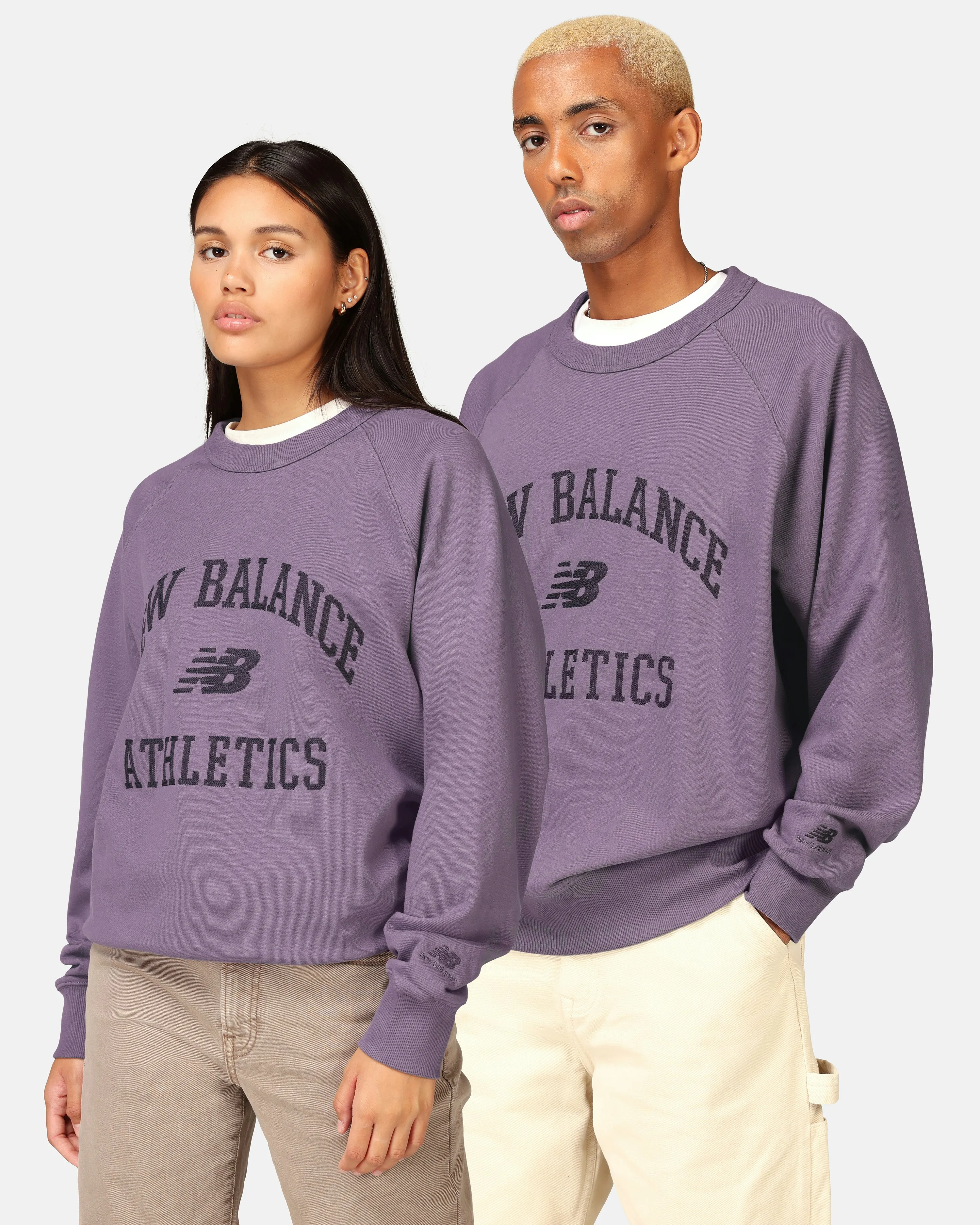 New Balance Athletics Varsity Crewneck Lavender | Unisex | Junkyard