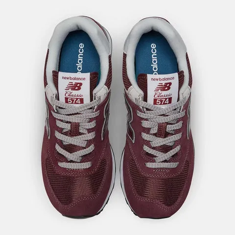 New Balance Women's 574 Classic Sneakers -Burgundy/White