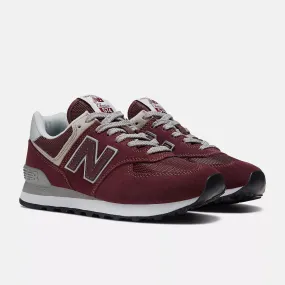 New Balance Women's 574 Classic Sneakers -Burgundy/White