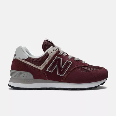 New Balance Women's 574 Classic Sneakers -Burgundy/White