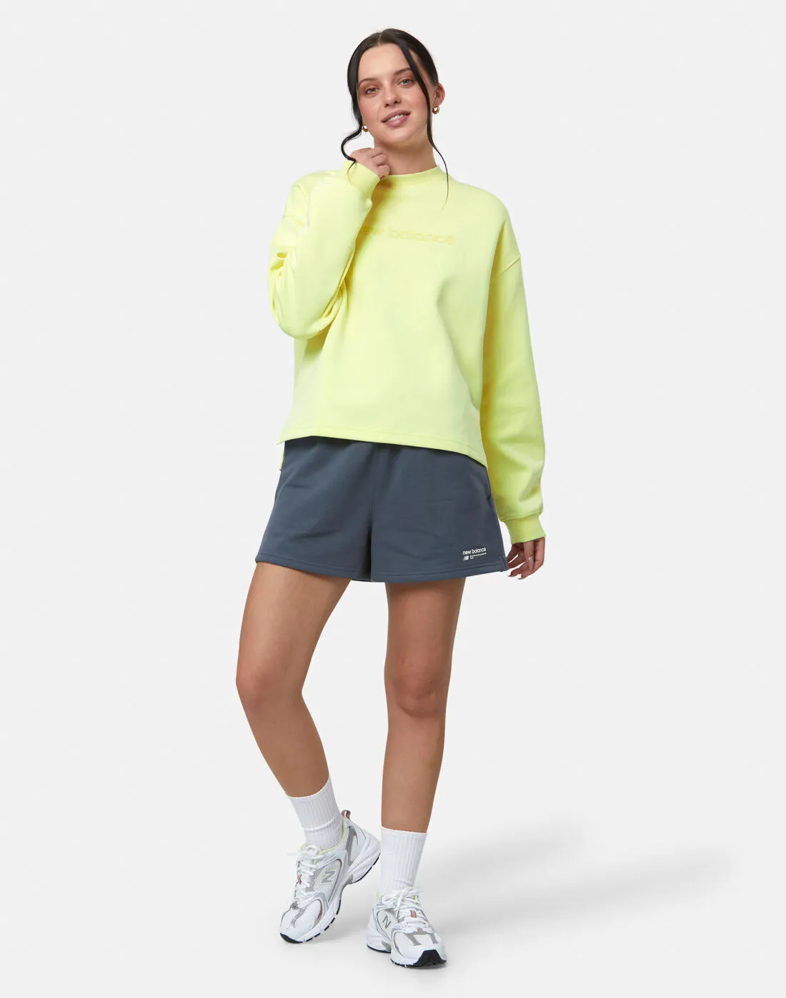 New Balance Womens Oversized Crew Neck Sweatshirt