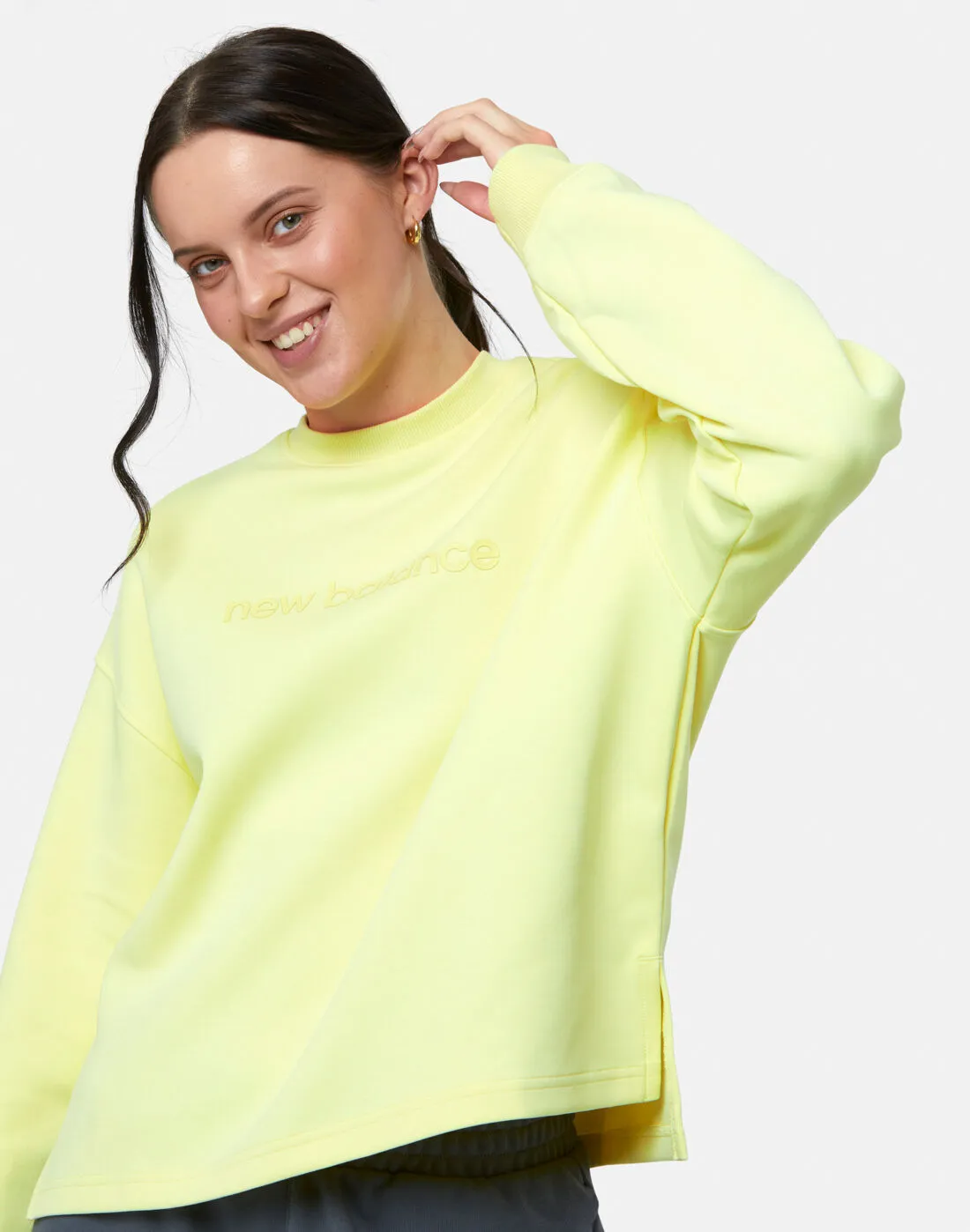 New Balance Womens Oversized Crew Neck Sweatshirt