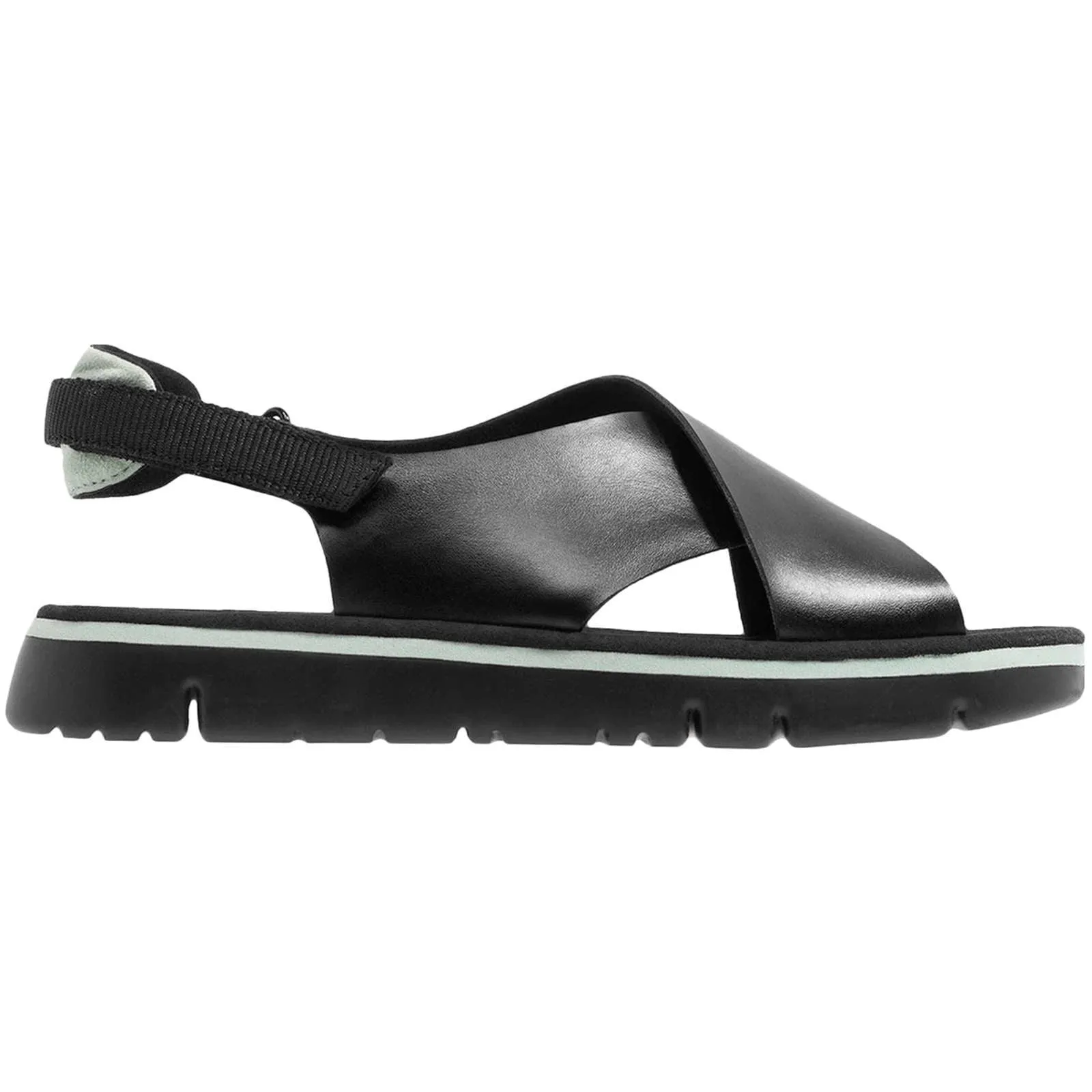 Oruga Calfskin Leather & Textile Women's Open-Toe Sandals