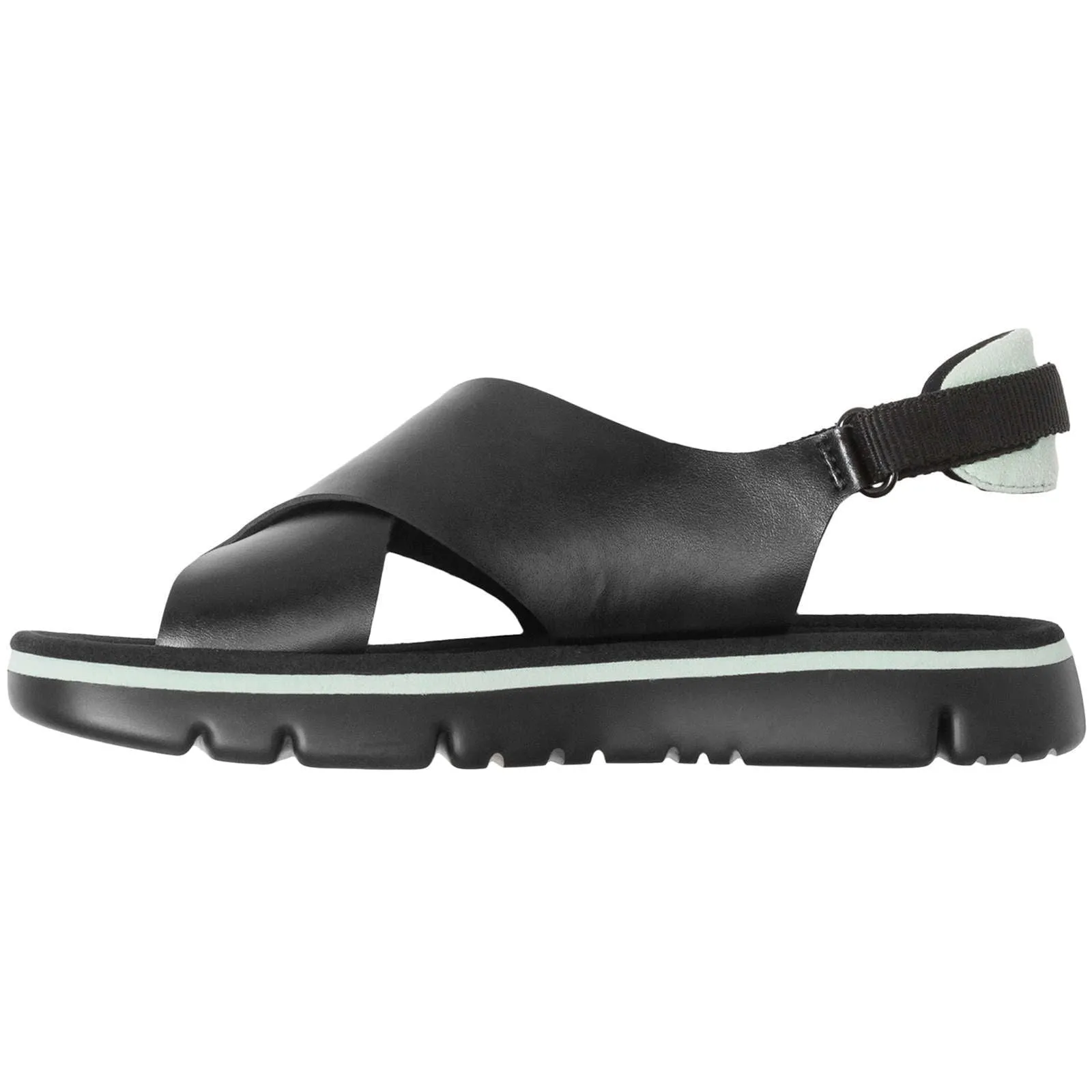 Oruga Calfskin Leather & Textile Women's Open-Toe Sandals