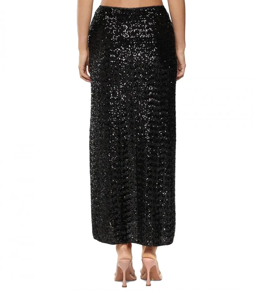 OSEREEPAILLETTES LONG SKIRT