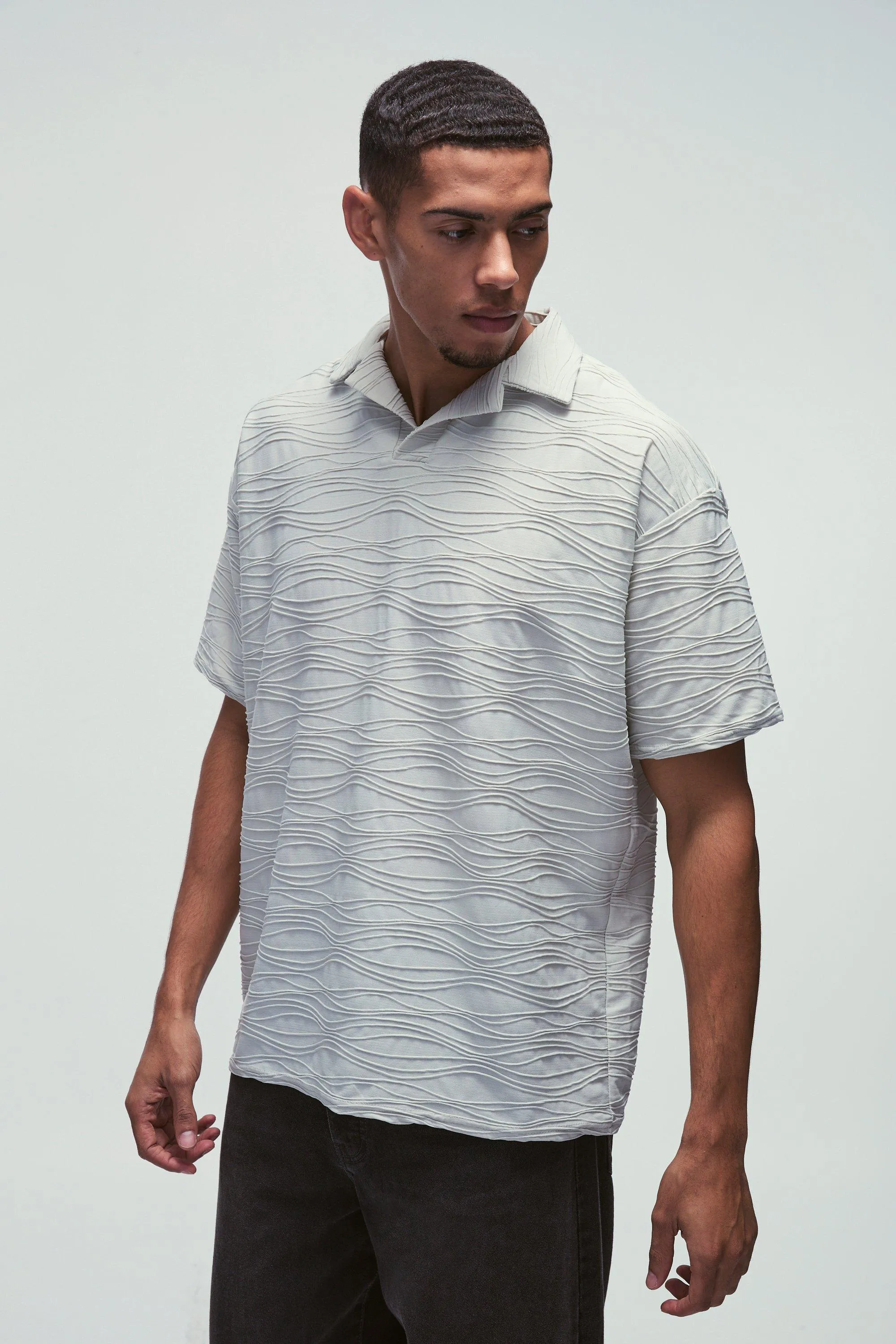 Oversized Revere Texture Polo