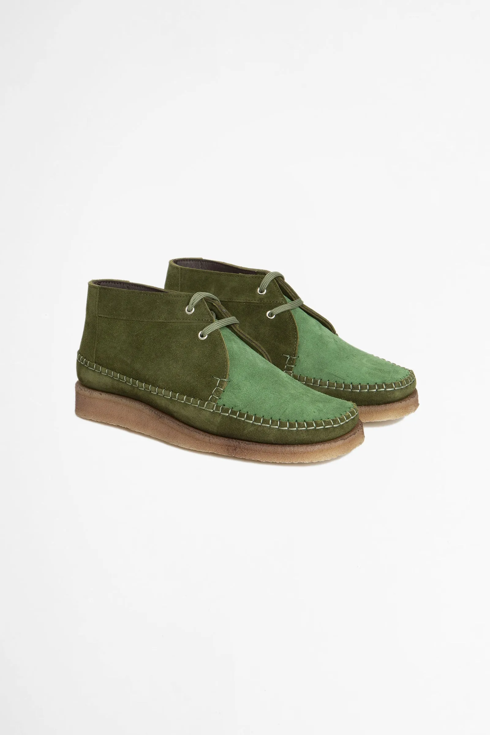 Padmore & Barnes Willow Boot Suede Green