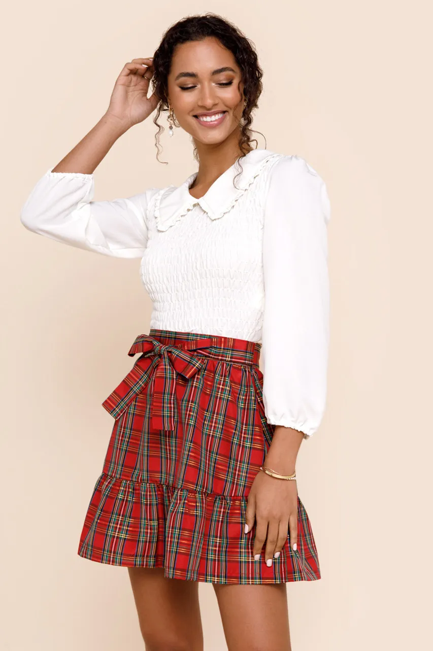 Paige Plaid Flippy Skirt