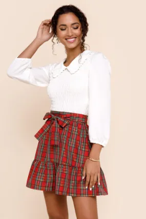 Paige Plaid Flippy Skirt