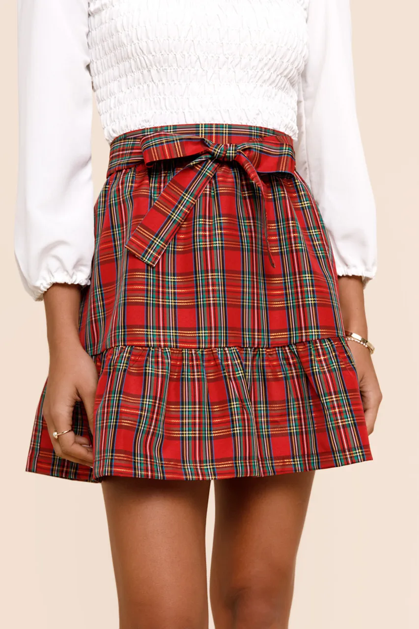 Paige Plaid Flippy Skirt