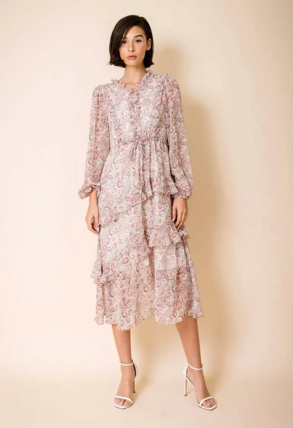 Paisley Ruffle Dress