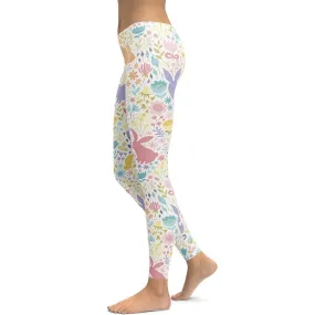 Pastel Easter Garden Leggings