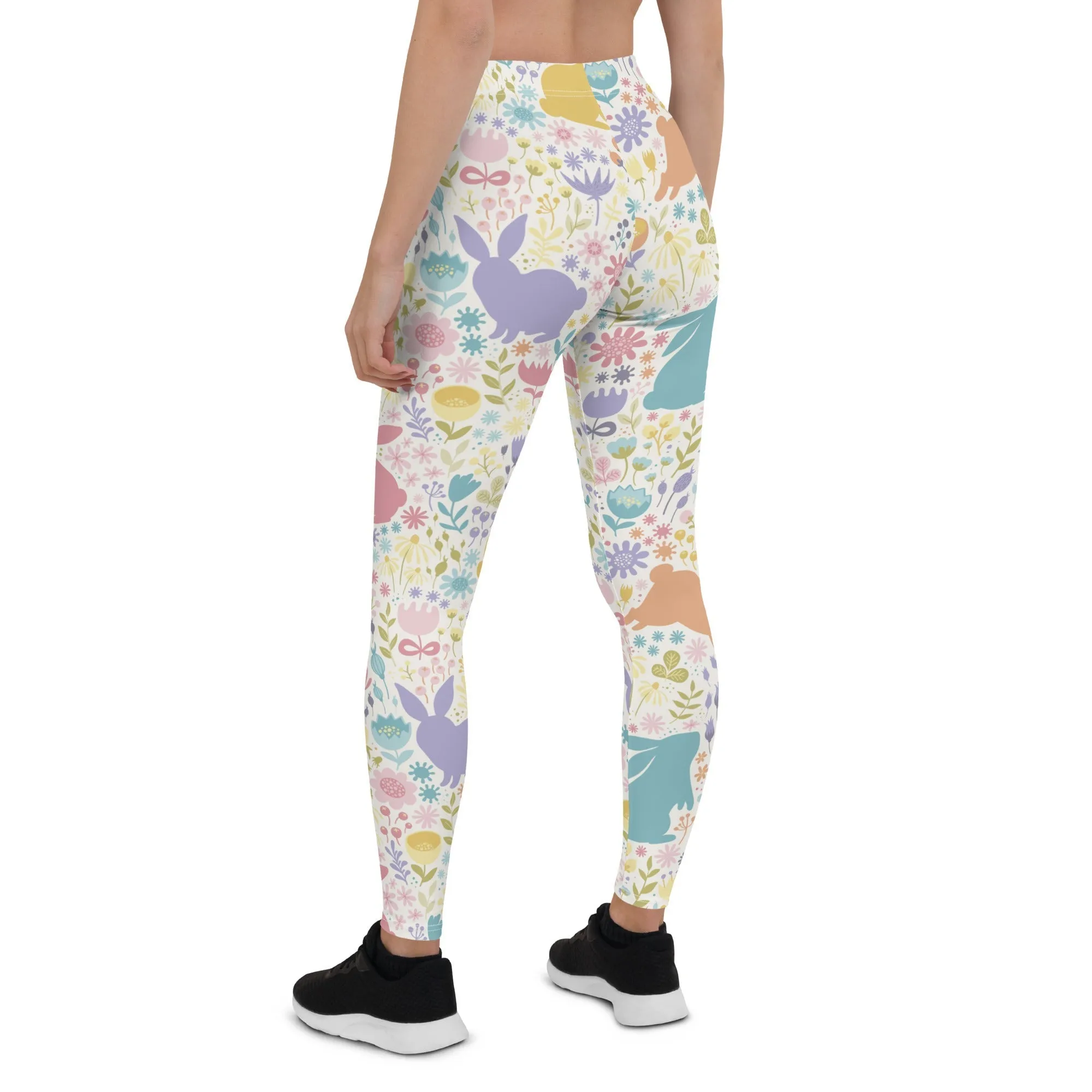 Pastel Easter Garden Leggings