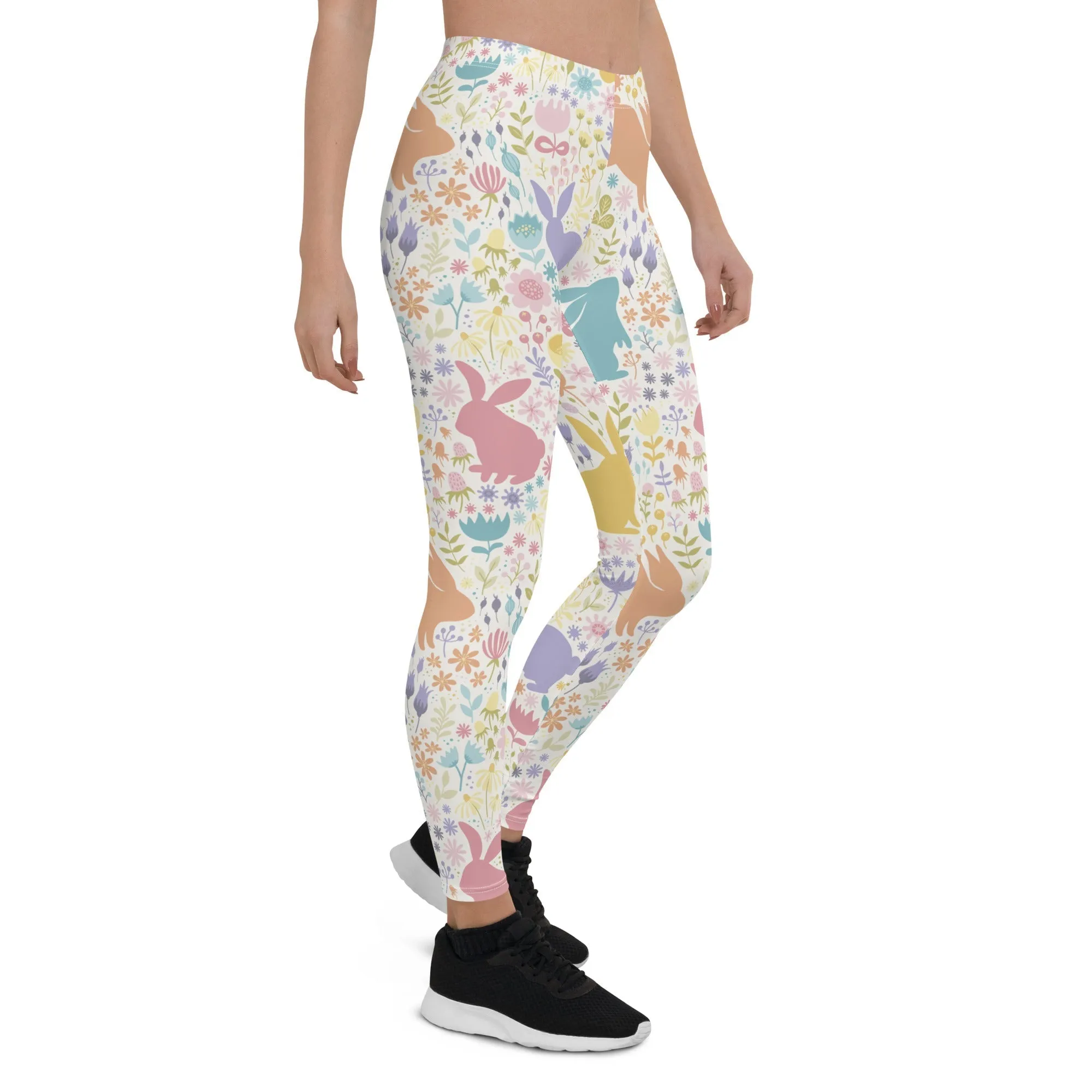 Pastel Easter Garden Leggings