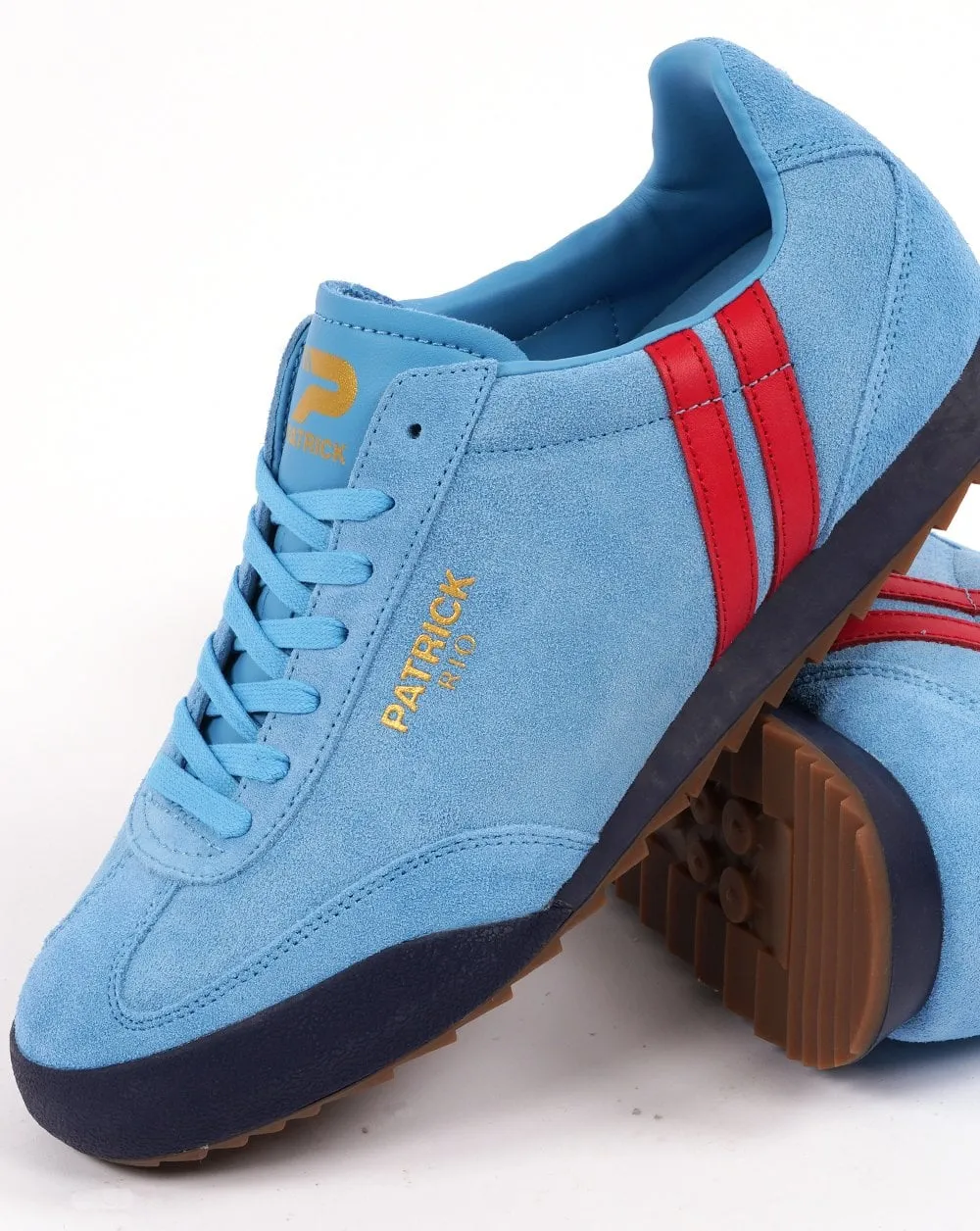 Patrick Rio Trainers Mineral Blue/Red