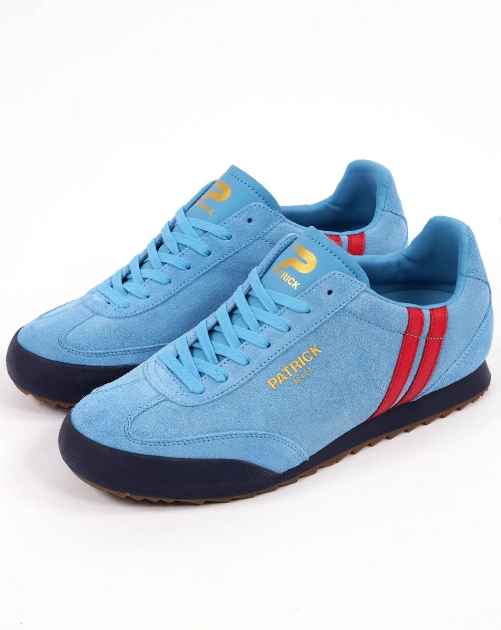 Patrick Rio Trainers Mineral Blue/Red