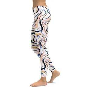 Peachy Marble Leggings