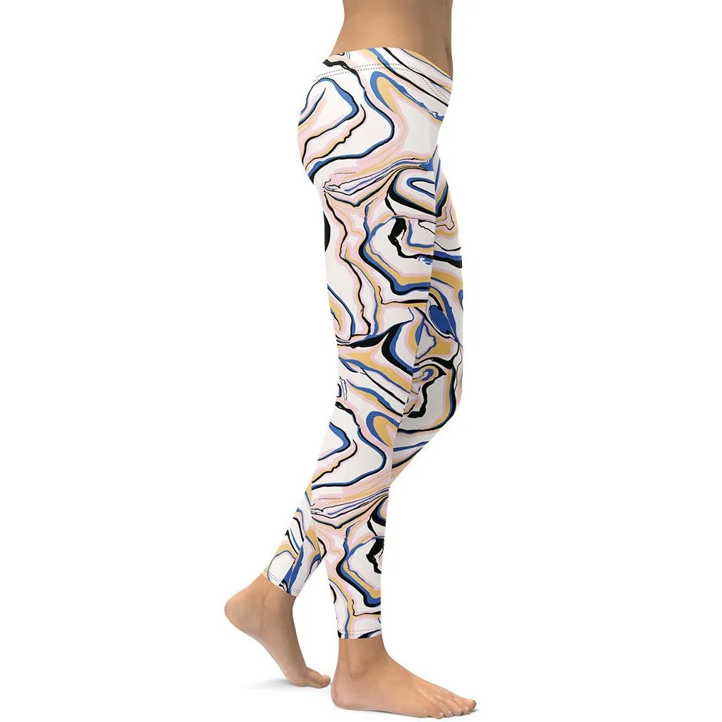 Peachy Marble Leggings