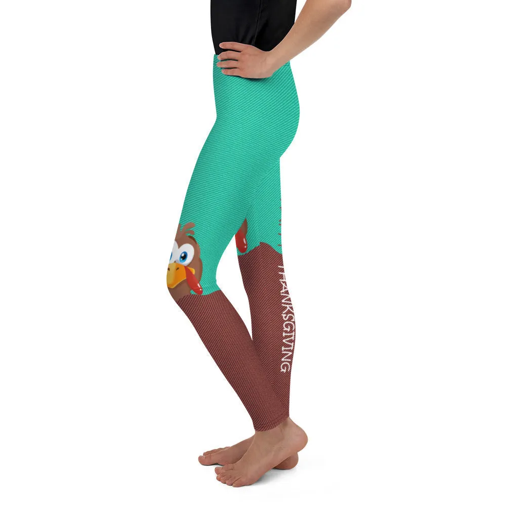 Peeking Turkey Youth Leggings