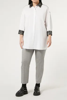 Persona (by Marina Rinaldi) MESSINA TECHNICAL CANVAS VISCOSE TROUSERS