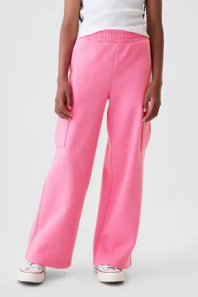 Pink Vintage Soft Wide Leg Cargo Joggers (4-13yrs)