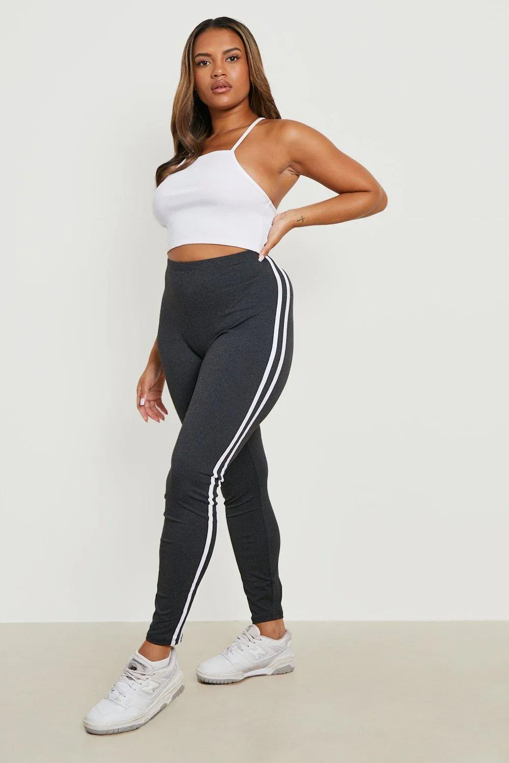 Plus Side Stripe Leggings