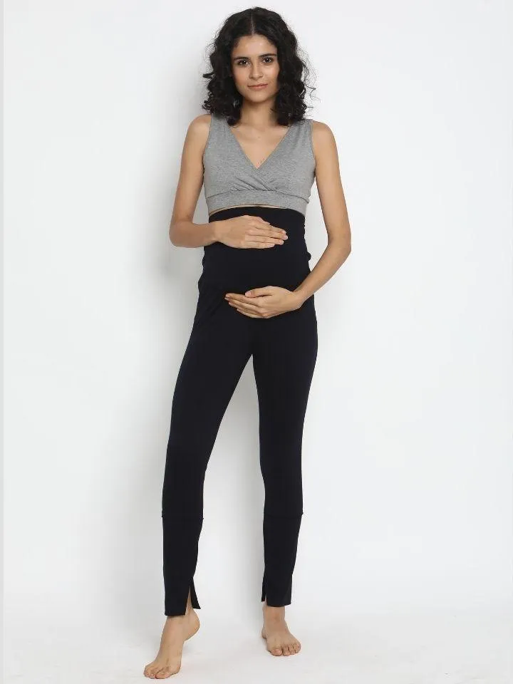 Plus Size Maternity Cropped Leggings