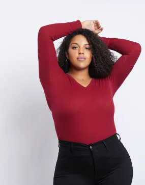 Plus Size Thermal Long Sleeve Top